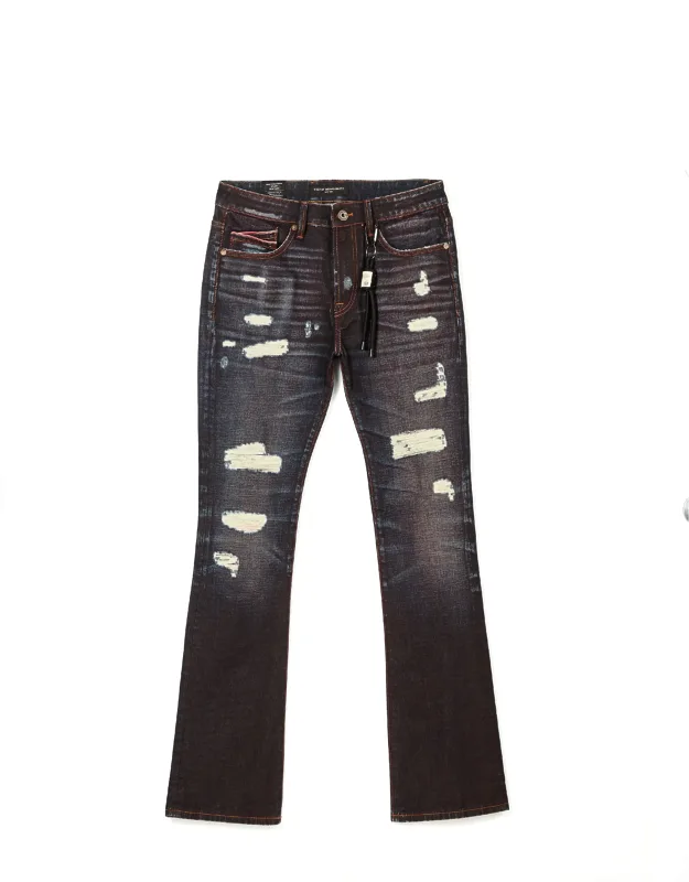 Lenny Bootcut Jeans With Premium Indigo Denim And Whiskers Detail