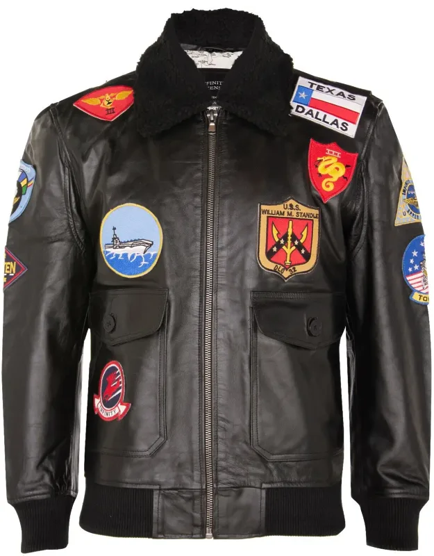 Topgun A2 Leather Bomber Jacket
