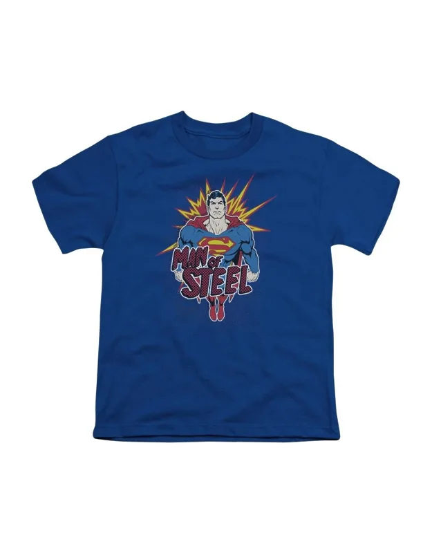 Superman Steel Pop Short Sleeve Tee - Stylish For Everyday Wear, 100% Cotton