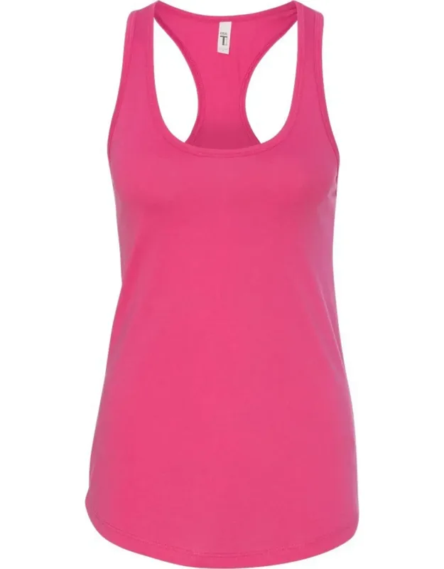 Ideal Racerback Tank With Curved Hem And Tear Away Label