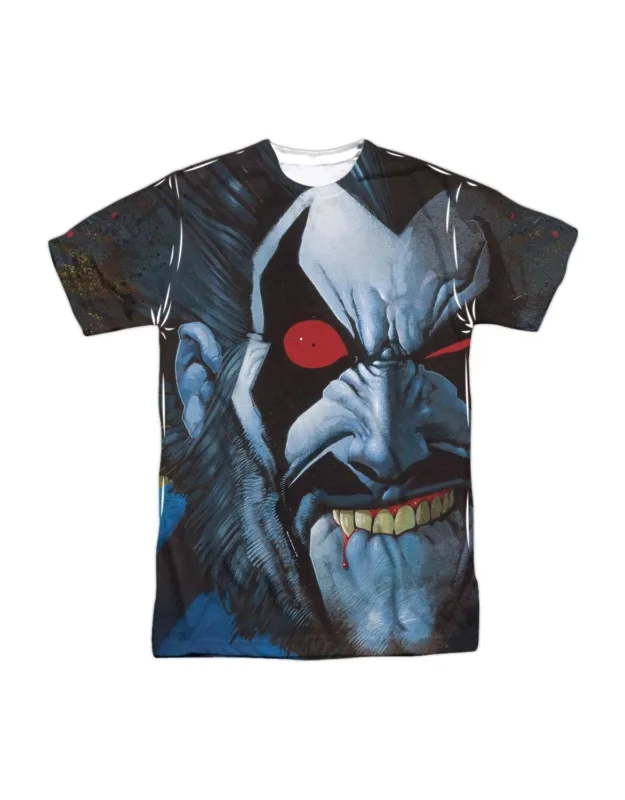 Justice League Of America Bit Lip Short Sleeve Poly Crew Tee