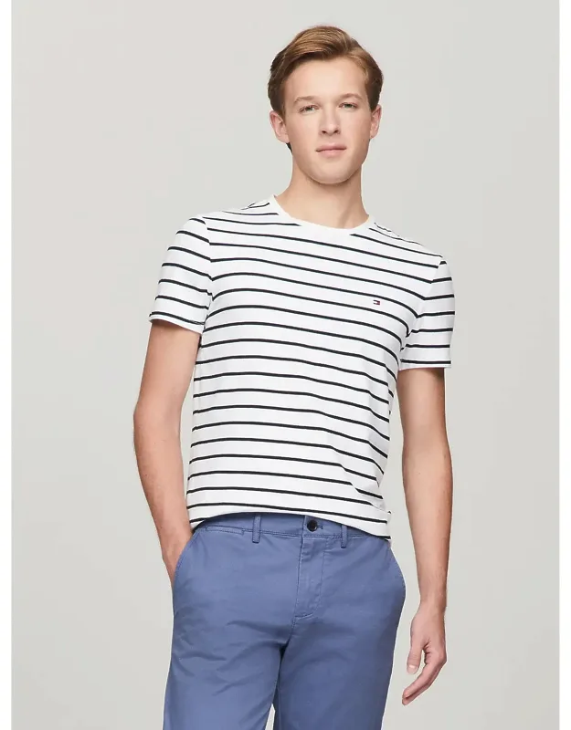 Slim Fit Premium Stretch Stripe T-shirt