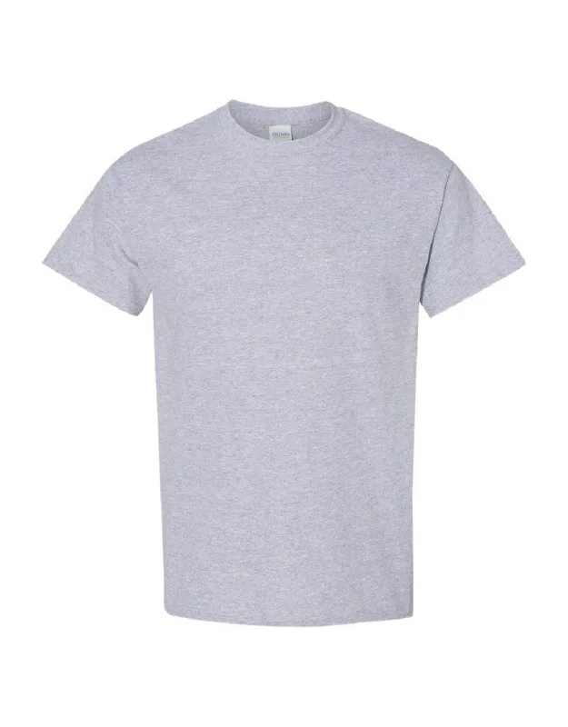 Gildan Heavy Cotton Short-sleeved T-shirt, 100% Cotton, Crew Neck