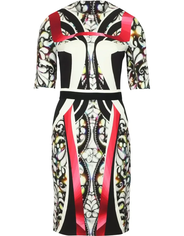 Geometric Print Sheath Dress