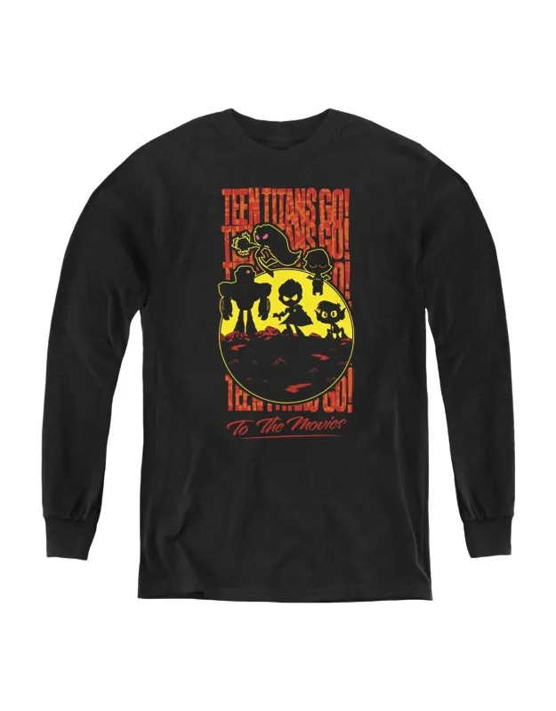 Teen Titans Go To The Movies Titans Silhouette Long Sleeve Tee