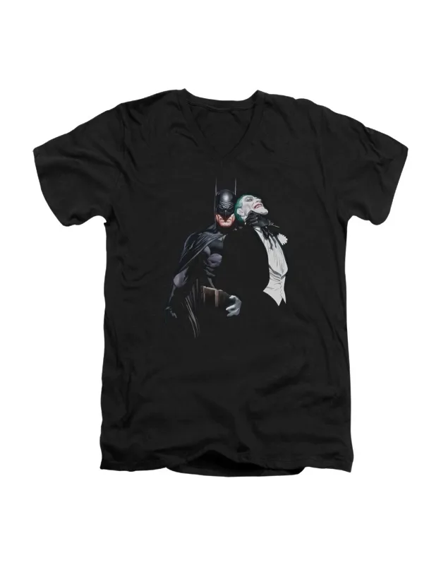 Batman Joker Choke Short Sleeve V Neck Premium Cotton T-shirt