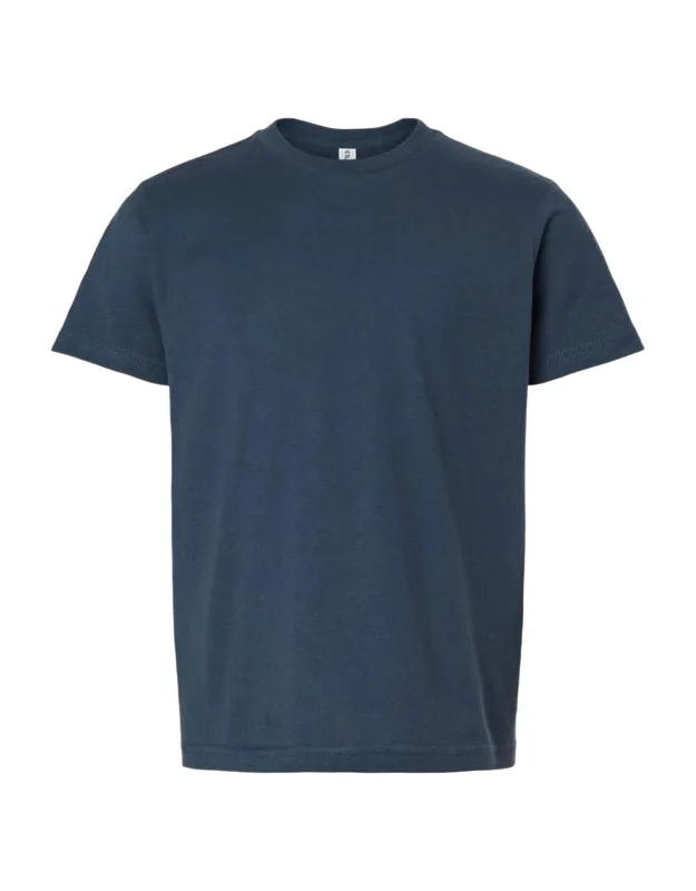 Tultex Youth Fine Jersey T-shirt - Pre-shrunk 100% Ringspun Cotton, Double-needle Stitching