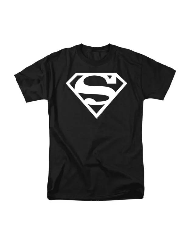 Superman Logo Short Sleeve Tee - 100% Cotton, Officially Licensed