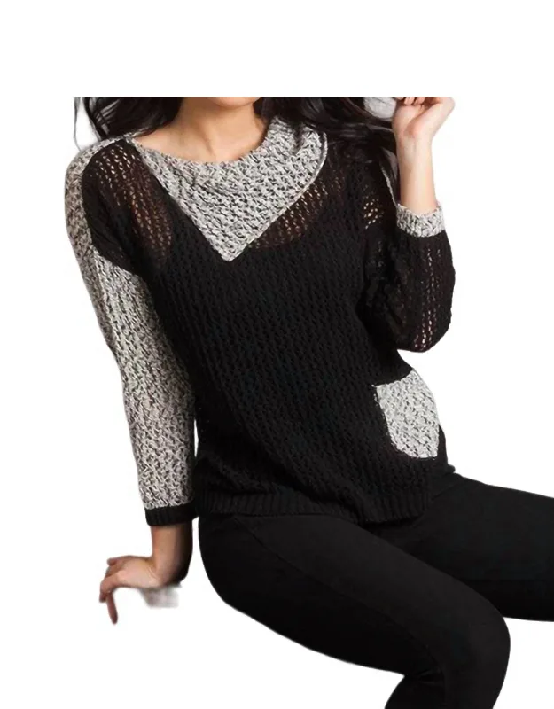 Crochet Draped Neck Top - Stay Warm And Stylish, Versatile And Effortlessly Cool