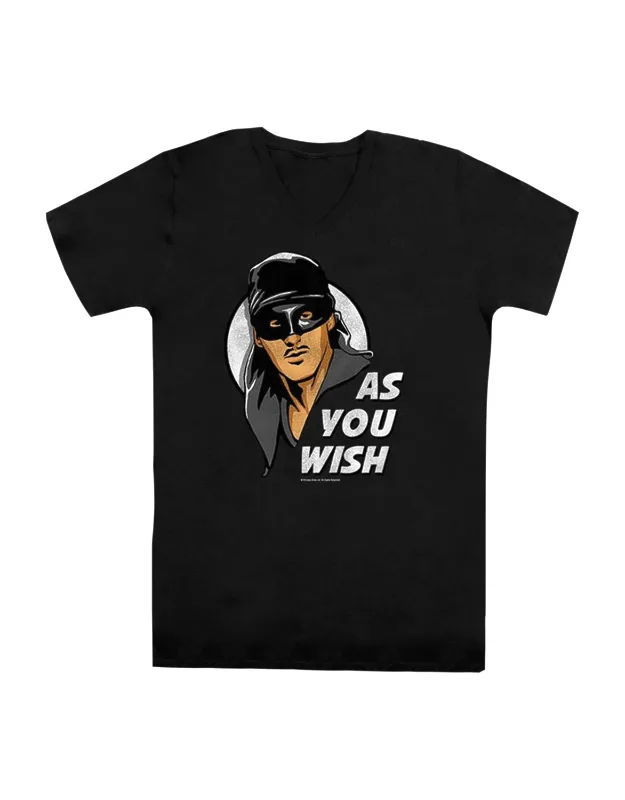 Princess Bride As You Wish Short Sleeve V-neck Premium Cotton Tee