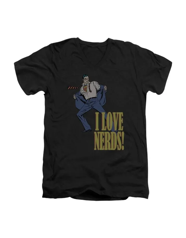 I Love Nerds V Neck T-shirt