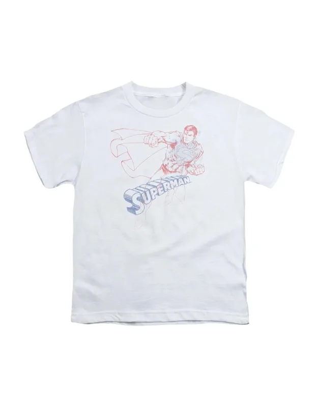 Superman Sketch Short Sleeve Tee - Stylish For Everyday Wear, 100% Cotton