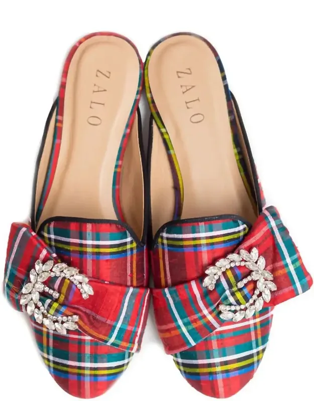 Cheers Mules In Tartan