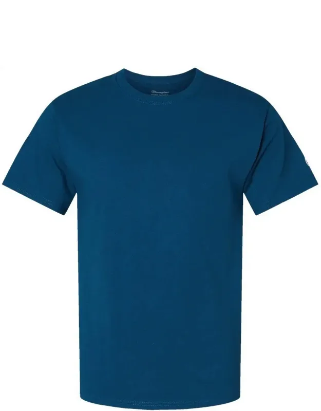 Short Sleeve T-shirt With Shoulder-to-shoulder Taping And Tag-free Neck Label