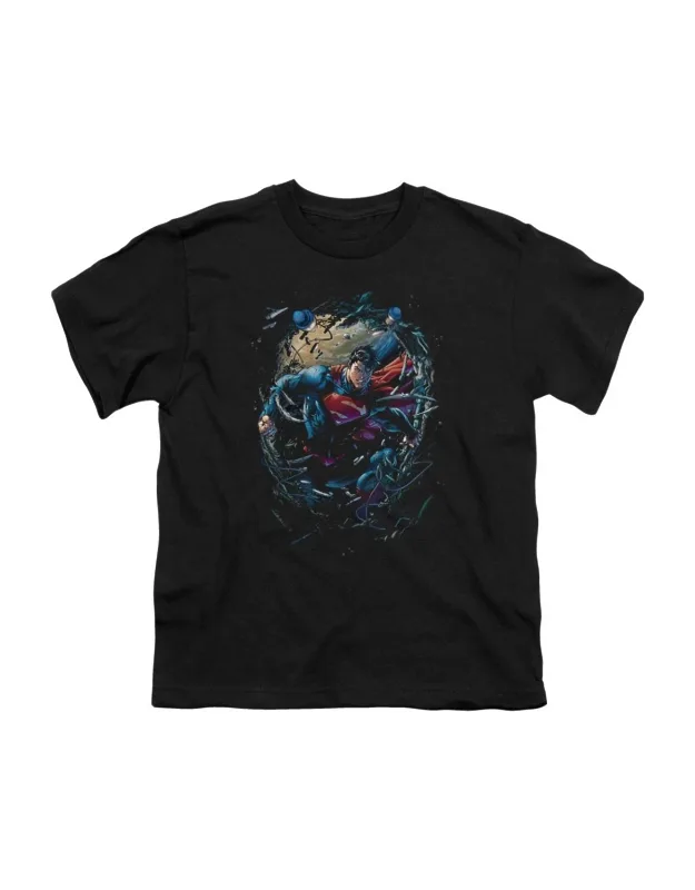 Superman Breaking Space Short Sleeve Tee - Stylish For Everyday Wear, 100% Cotton