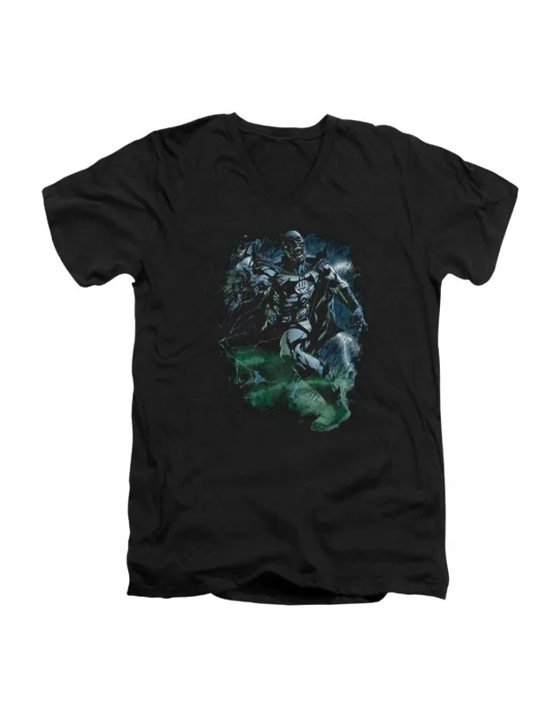 Black Lantern Batman Short Sleeve V Neck T-shirt