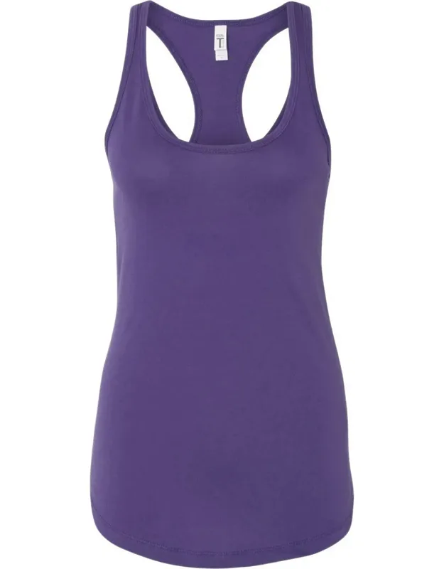 _next Level Ideal Racerback Tank With Curved Hem And Tear Away Label_