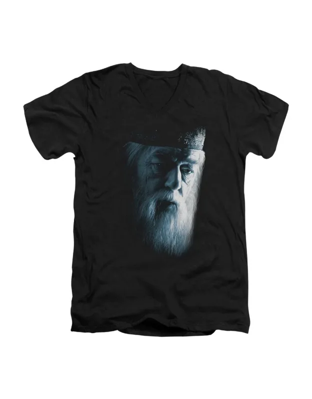 Dumbledore Face Short Sleeve V Neck Premium Cotton Tee