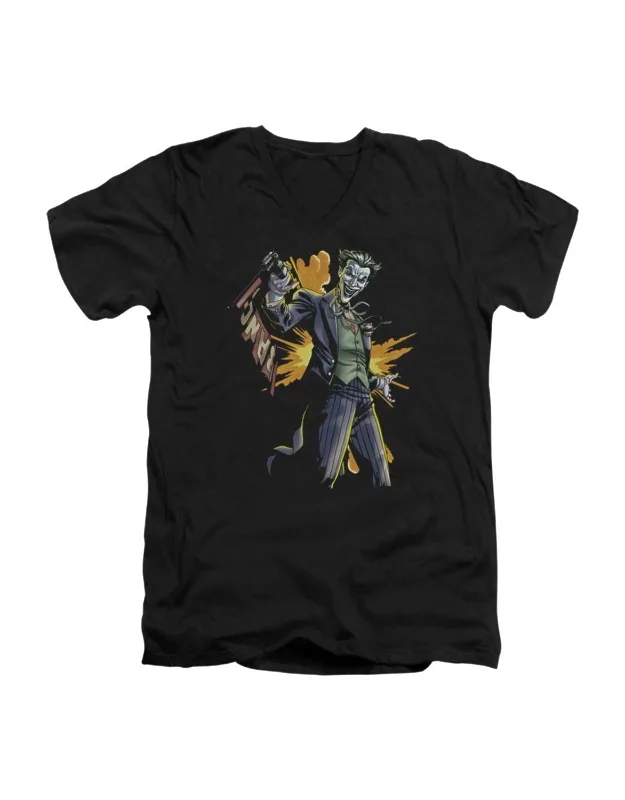Batman Joker Bang V Neck T-shirt
