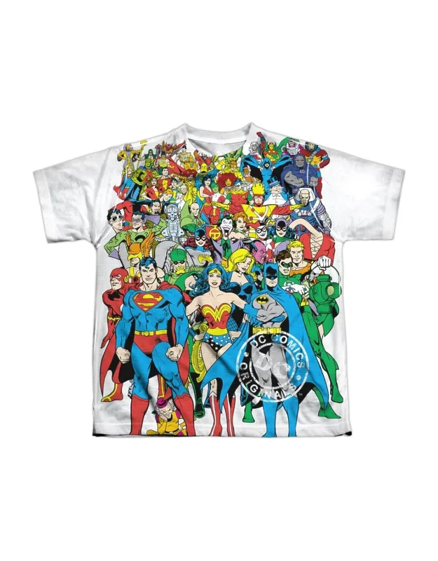 Dc Comics Original Universe Short Sleeve Poly Crew Tee Stylish Great For Easy, Everyday Wear