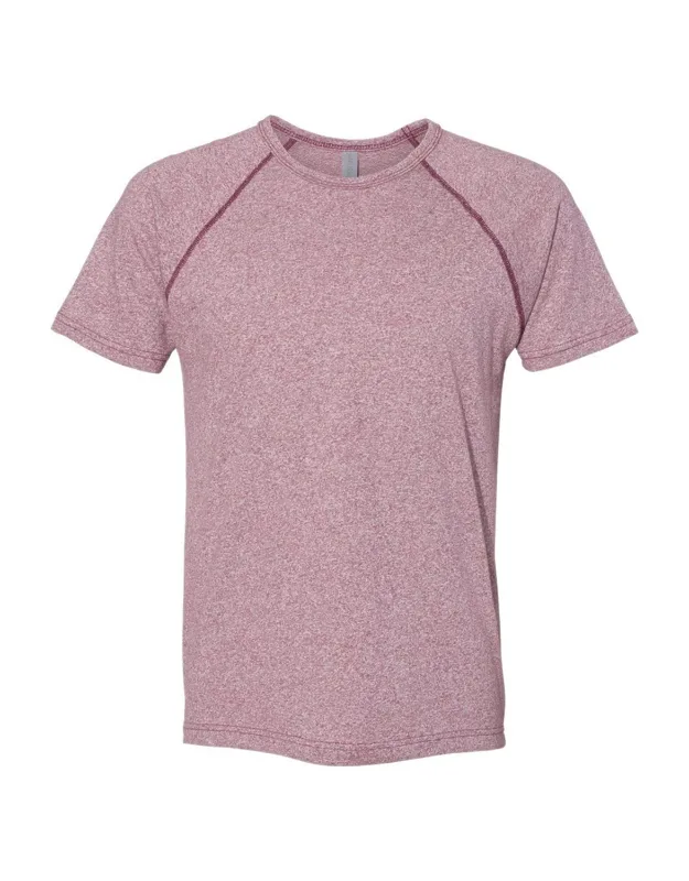Next Level Mock Twist Raglan T-shirt With Self-binding Collar And Tear Away Label
