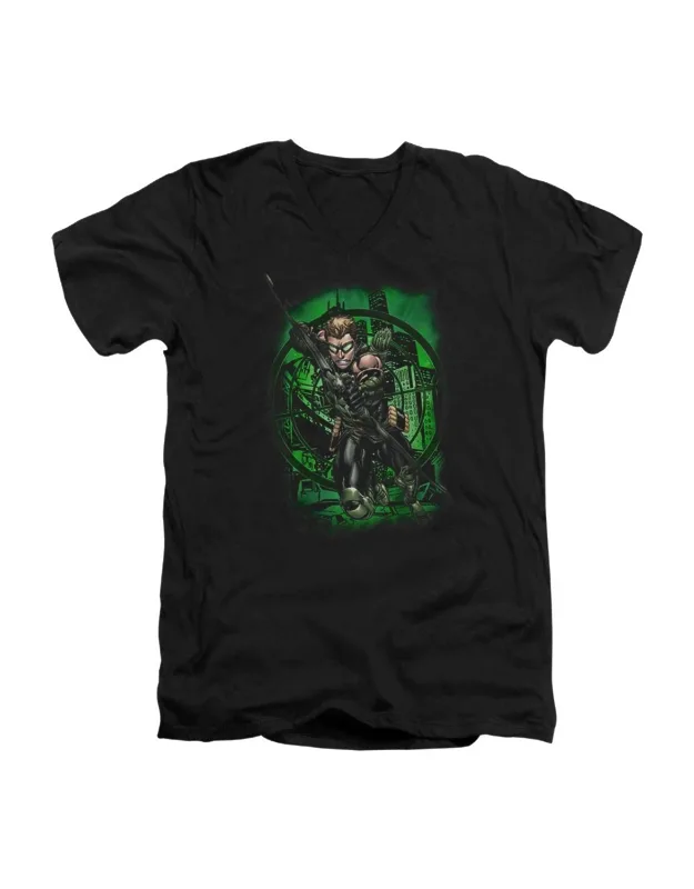Justice League Of America In My Sight Short Sleeve V Neck Premium Cotton T-shirt