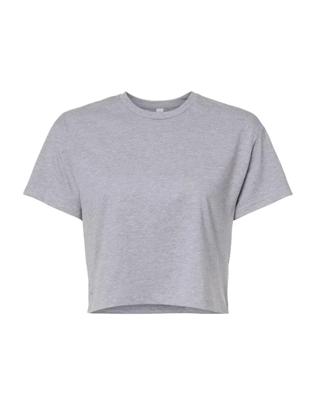 Ideal Crop Top With Drop Shoulder Sleeve And Tear Away Label