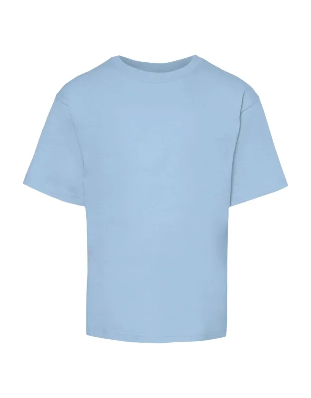 Youth Gold Soft Touch T-shirt, 100% Preshrunk Cotton, Cover Seamed Neckline