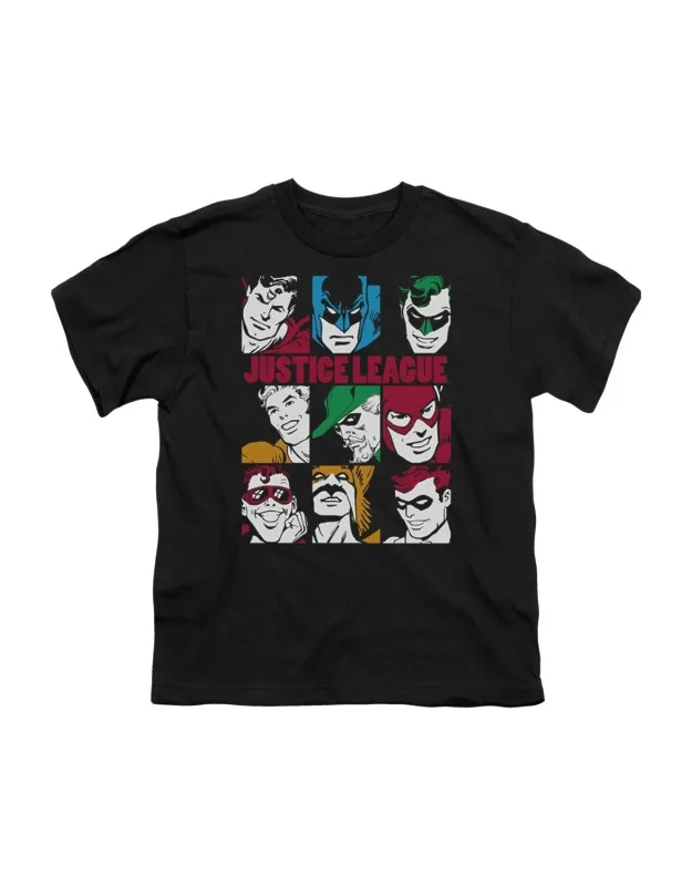 Dc Comics Nine Blocks Of Justice Short Sleeve Tee - Stylish For Everyday Wear, 100% Cotton