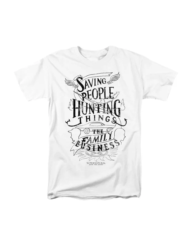 Supernatural Family Business Short Sleeve Tee - 100% Cotton, Officially Licensed