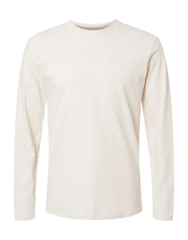 Fine Jersey Long Sleeve Tee - 100% Combed Ringspun Cotton, Droptail With Side Vent Construction