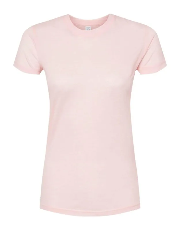 Tultex Poly-rich Slim Fit T-shirt With Heat-set To Minimize Shrinkage And Double-needle Stitching