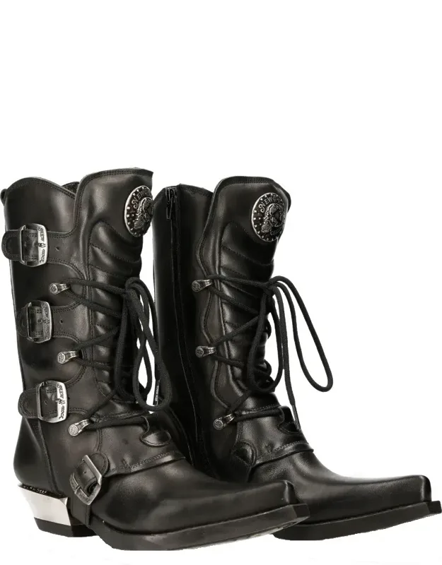 M-7993-s1 Boots Leather Buckle Durable Comfortable