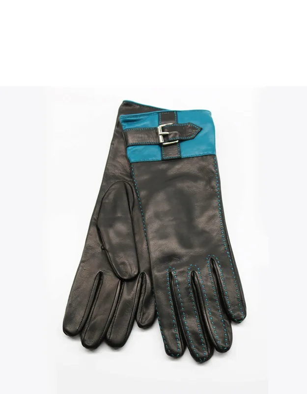 Leather Gloves With Fancy Cuff