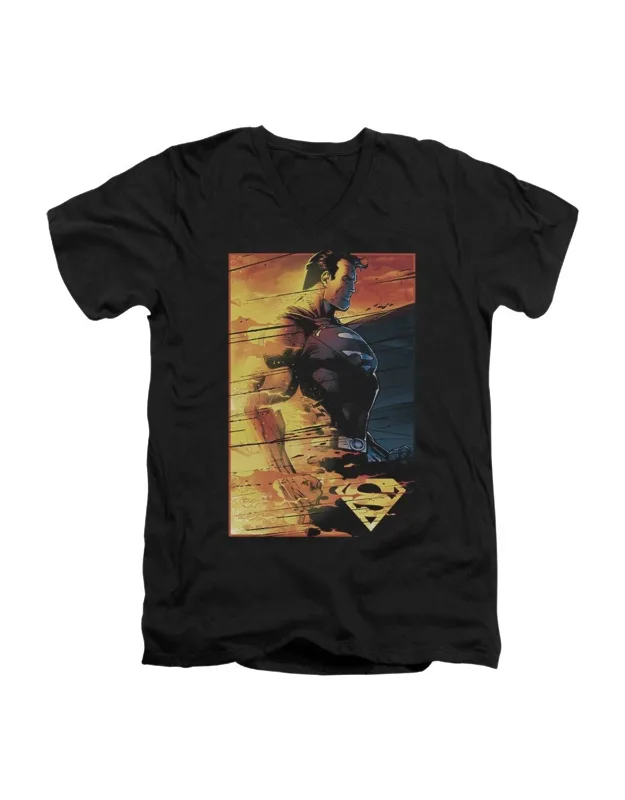 Superman Fireproof V Neck Tee