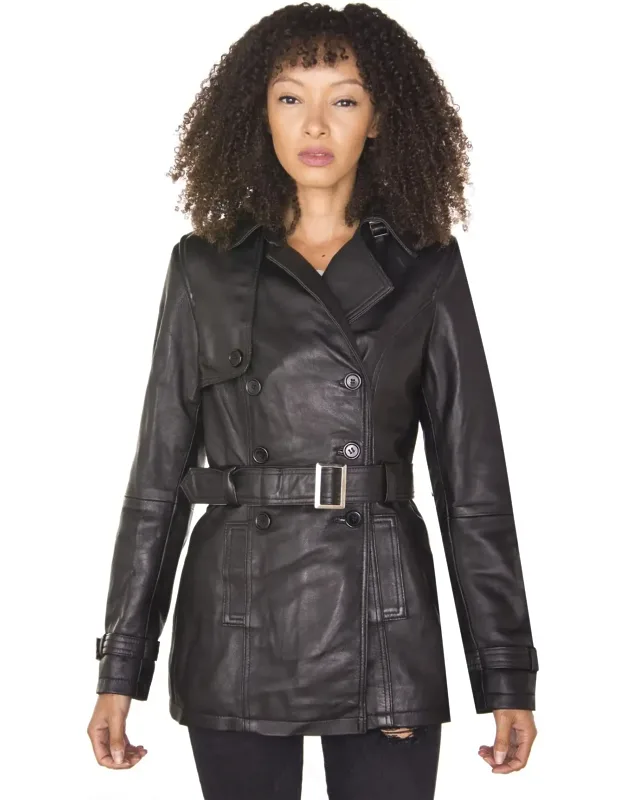 Nappa Leather Trench Coat