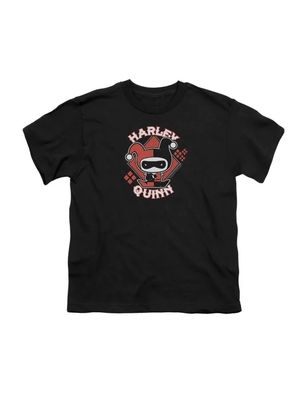 Justice League Of America Harley Chibi Short Sleeve Tee - Stylish Everyday Wear, 100% Cotton