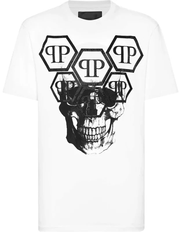 T-shirt Round Neck Ss Stones Skull - Bejeweled Pp Hexagon, Crafted From Premium Cotton
