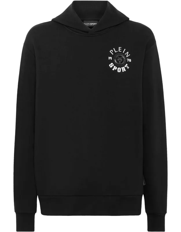 Hoodie Sweatshirt With Lined Hood And Two Slit Pockets