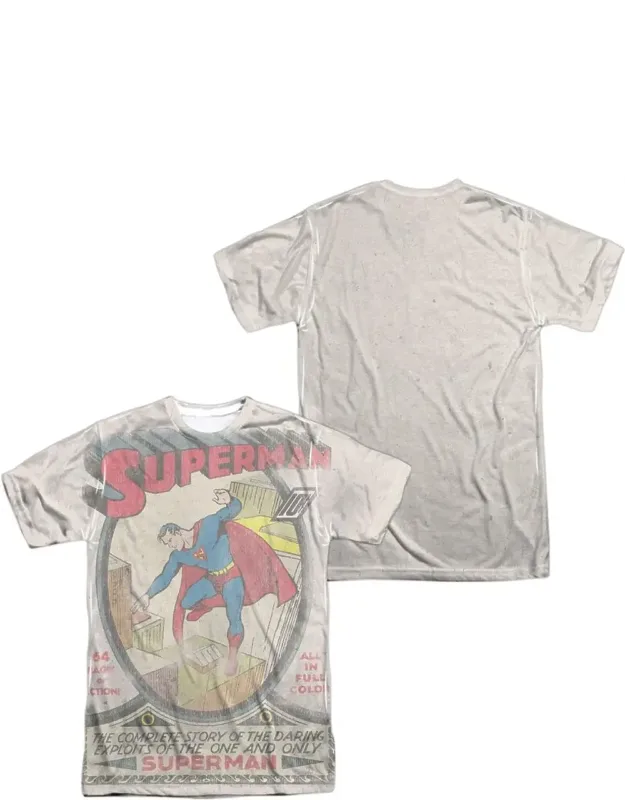 Dc Comics Superman #1 Distressed Short Sleeve Tee - 100% Polyester