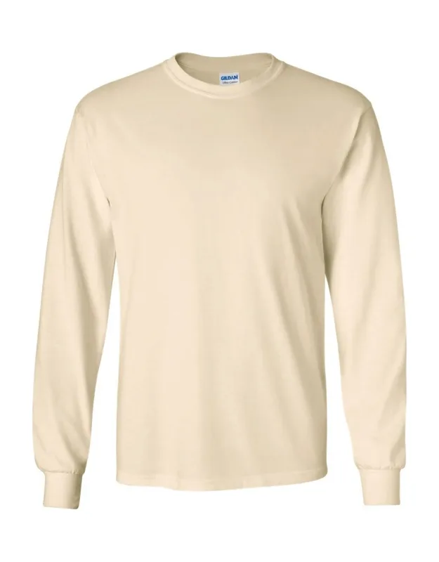 Gildan Ultra Cotton Long Sleeve T-shirt, Heavyweight Fabric, Classic Fit