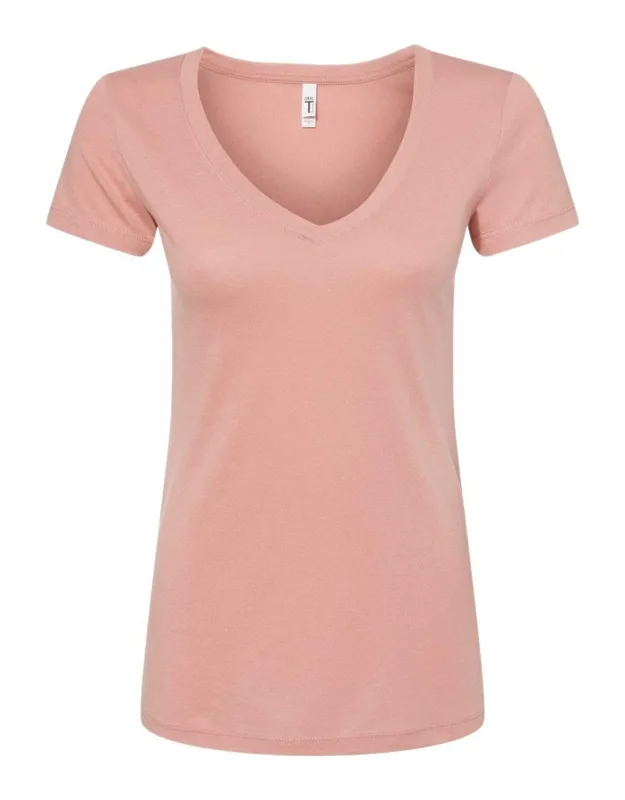 Next Level Ideal V-neck T-shirt, Fabric Laundered, Tear Away Label