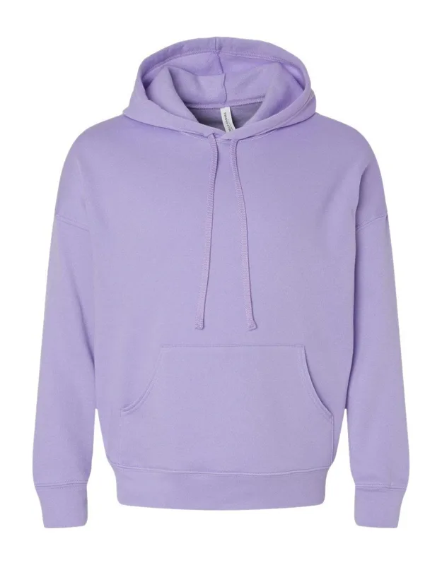 Sponge Fleece Drop Shoulder Hoodie With Pouch Pocket And Ribbed Cuffs