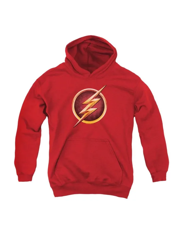 The Flash Chest Logo Youth Pull Over Hoodie / Hooded Sweatshirt, Stylish Everyday Wear