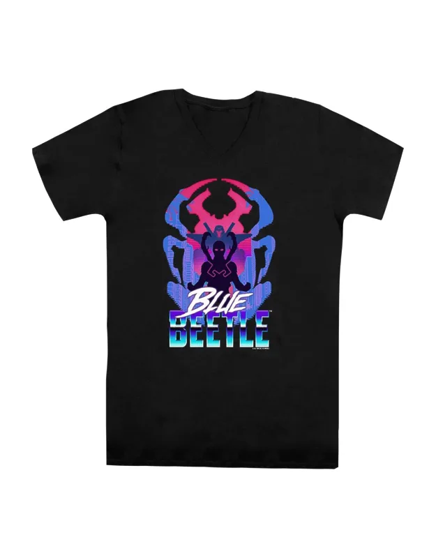 Beetle Silhouette Short Sleeve V Neck Premium Cotton T-shirt