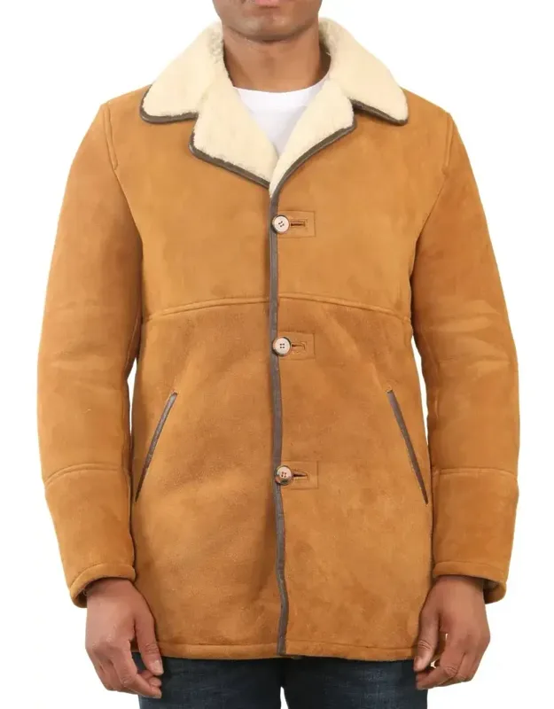 Shearling Sheepskin Car Coat