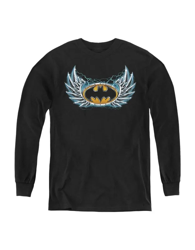 Batman Steel Wings Logo Long Sleeve Tee