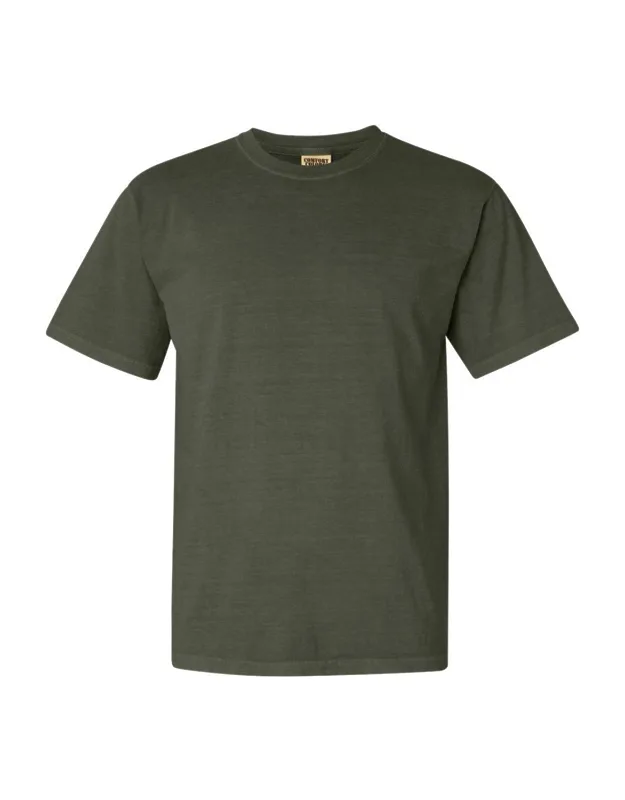 Comfort Colors Garment-dyed Heavyweight T-shirt, Relaxed Fit, Twill Taped Neck And Shoulders