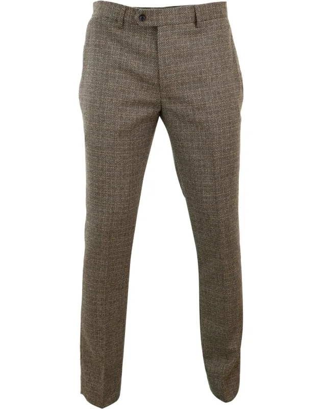 Tweed Check Vintage Trousers