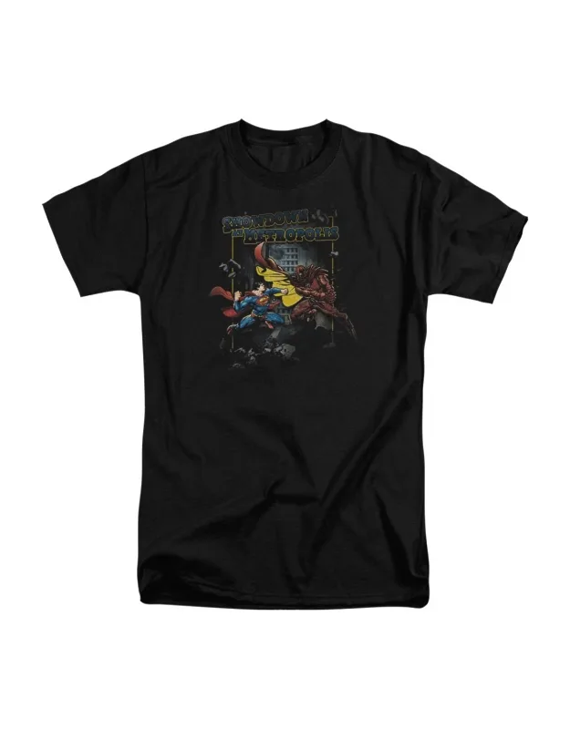Superman Showdown Short Sleeve Tee - 100% Cotton, Officially Licensed